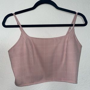 Crop top (Pink and White) SIZE:S